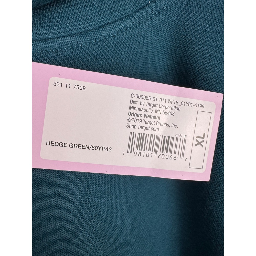 Wild Fable Womens Cropped Hoodie Hedge Green Teal XL NWT AM-957 - Picture 6 of 6